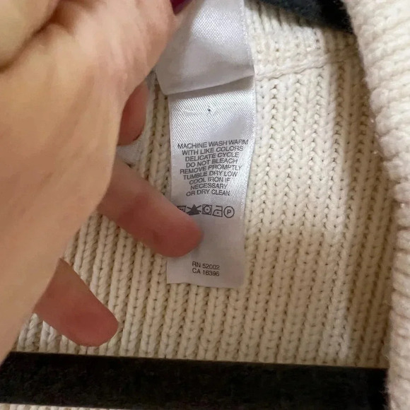 Classic Cream Collared Cardigan Liz Claiborne Cardigan Womens L - Picture 5 of 9